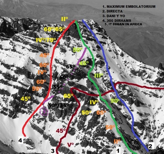 Biiguimmoussenne vias escalada