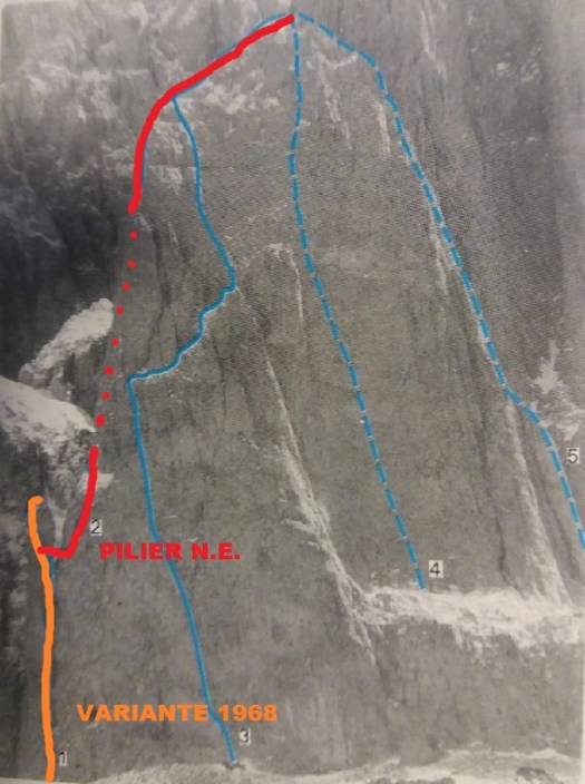 Aroudne - Petite Aiguille - Pilier NO