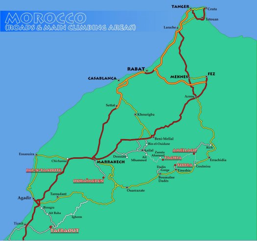 mapa marruecos ingles