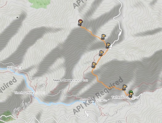 Oukaïmeden arista mapa