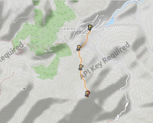 Oukaïmeden arista N mapa